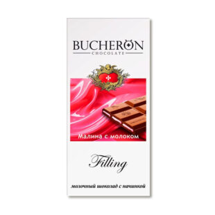 Шоколад BUCHERON Filling с начинкой  малина-молоко 85гр/60шт