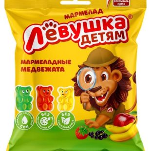 Мармелад Левушка детям медвежата 35гр / 44 Славянка
